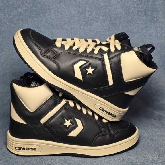 Converse Weapon Mid Black Cream Mens 8 or Womens 9.5 main image 8